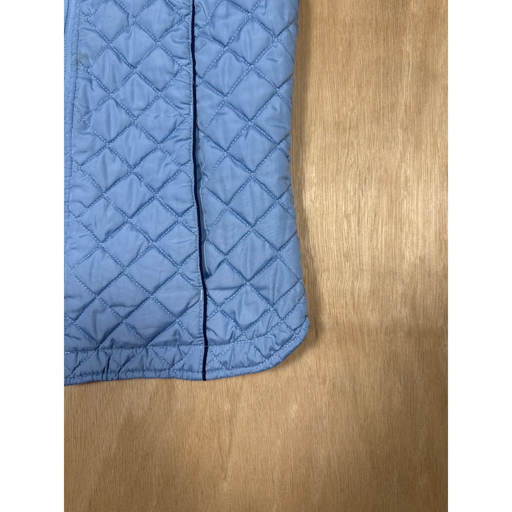UNC Tar Heels Quilted Vest Light Blue Zip Puffer Sleeveless Womens Jacket Size S - Picture 3 of 9